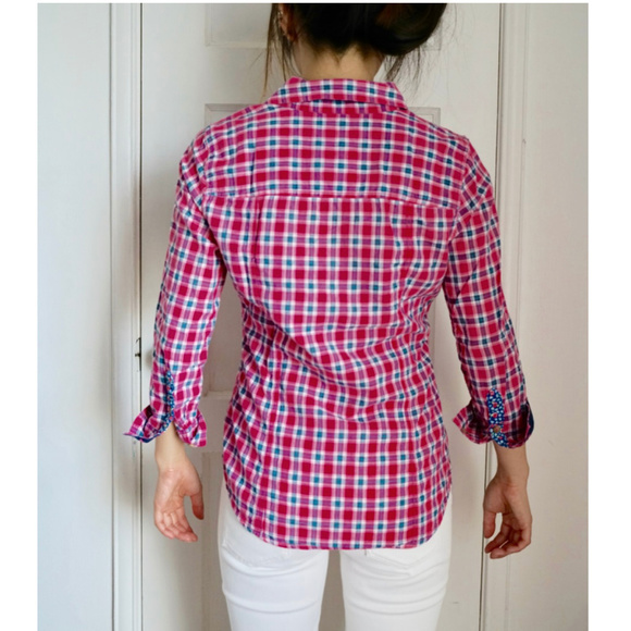 Magenta Plaid Shirt - Picture 5 of 6